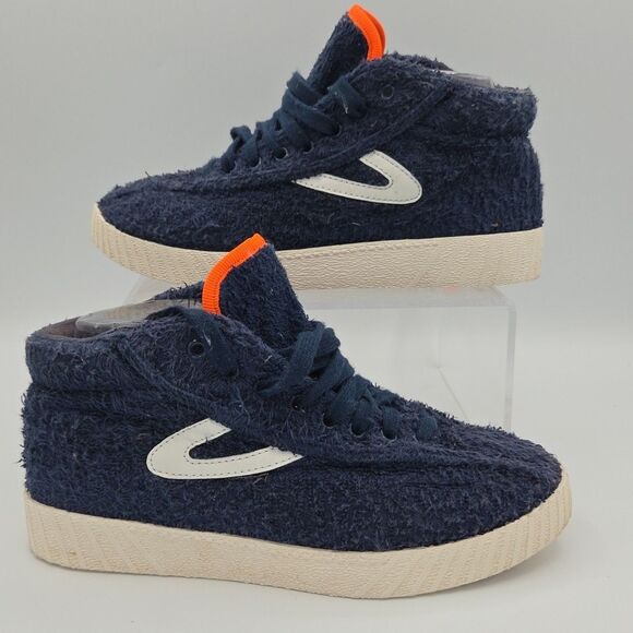 TRETORN ANDRE 3000 Nylite High Top Terry Cloth Sneakers womens Size 6.5 EUC - Picture 1 of 9